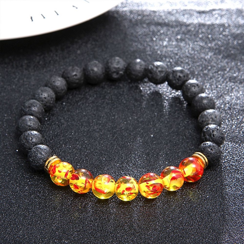 Volcanic Fire Lava Rock Bead Diffuser Bracelet - Picture 6 of 6